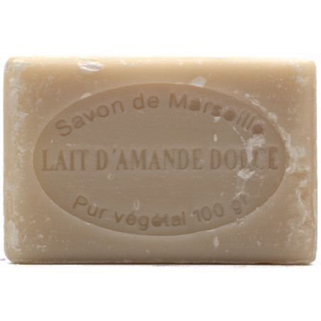 Sapun natural de Marsilia cu LAPTE de MIGDALE DULCI, 100 g