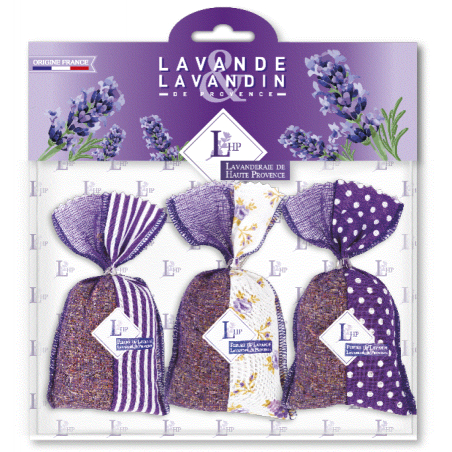 Saculeti cu flori de LAVANDA de Provence Set 3x18g LHP Provence