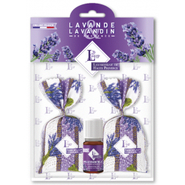 Set Cadou Saculeti cu flori de LAVANDA si Ulei Esential de Lavanda | Lavandin - LHP Provence